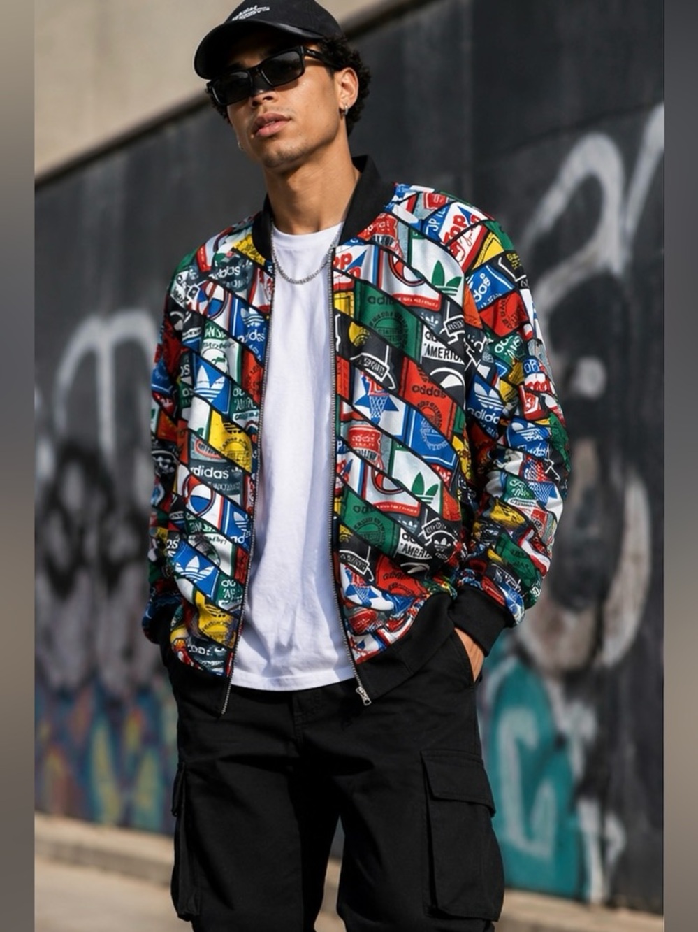 Adidas Originals Superstar "Tongue Labels" Track Jacket - All Over Print 2XL - Picture 4 of 12